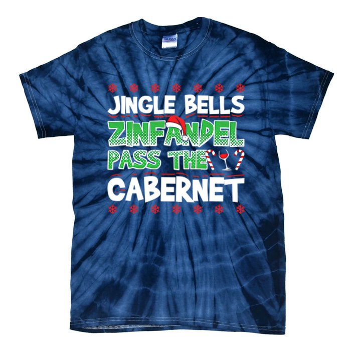 Jingle Bells Zinfandel Pass The Cabernet Tie-Dye T-Shirt