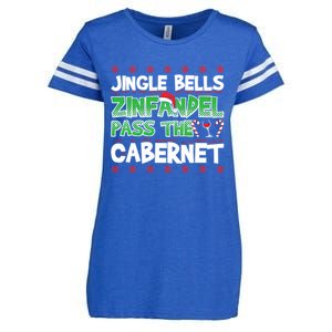 Jingle Bells Zinfandel Pass The Cabernet Enza Ladies Jersey Football T-Shirt