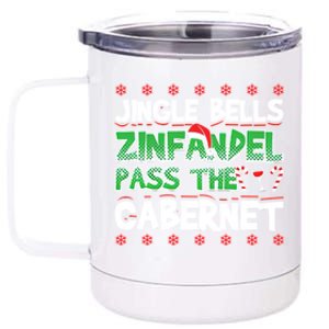 Jingle Bells Zinfandel Pass The Cabernet 12 oz Stainless Steel Tumbler Cup