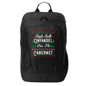 Jingle Bells Zinfandel Pass The Cabernet Ugly Christmas Wine Gift City Backpack