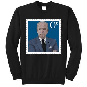 Joe Biden Zero Cents Stamp 0 Funny Worthless President Sweatshirt