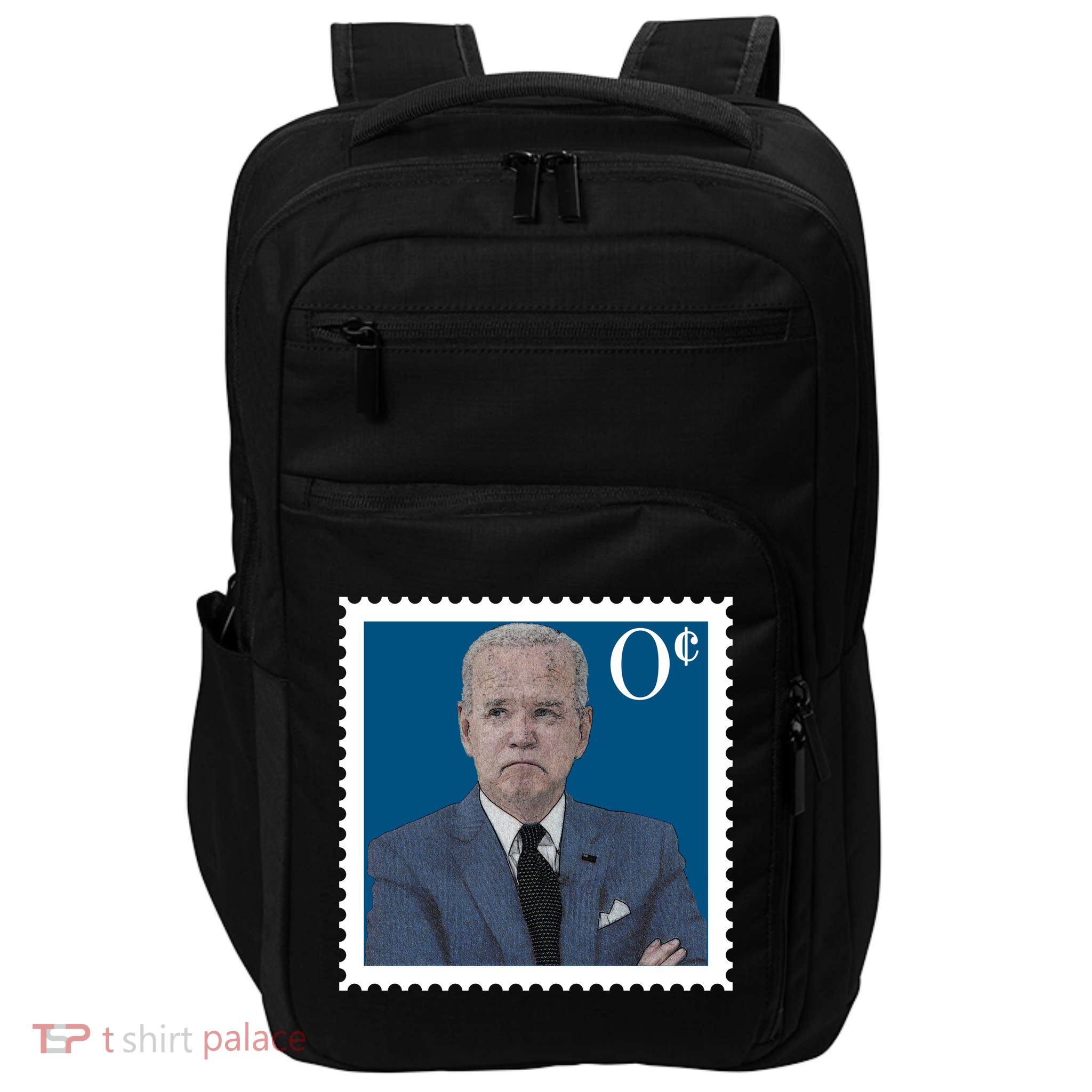 Joe Biden Zero Cents Stamp 0 Funny Worthless President Impact Tech Backpack
