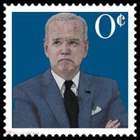 Joe Biden Zero Cents Stamp 0 Funny Worthless President Impact Tech Backpack