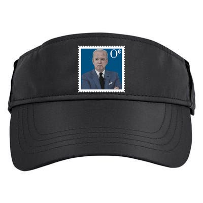 Joe Biden Zero Cents Stamp 0 Funny Worthless President Adult Drive Performance Visor