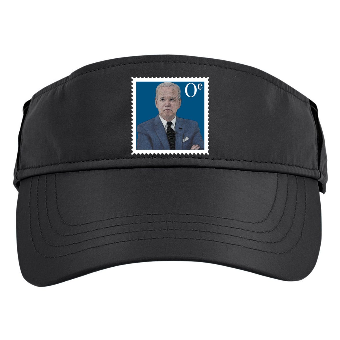 Joe Biden Zero Cents Stamp 0 Funny Worthless President Adult Drive Performance Visor