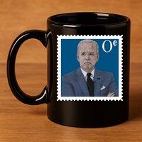 Joe Biden Zero Cents Stamp 0 Funny Worthless President 11oz C Handle Ceramic Mug