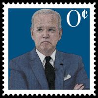 Joe Biden Zero Cents Stamp 0 Funny Worthless President Flatbill Hat