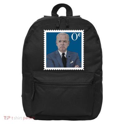 Joe Biden Zero Cents Stamp 0 Funny Worthless President 16 in Basic Backpack