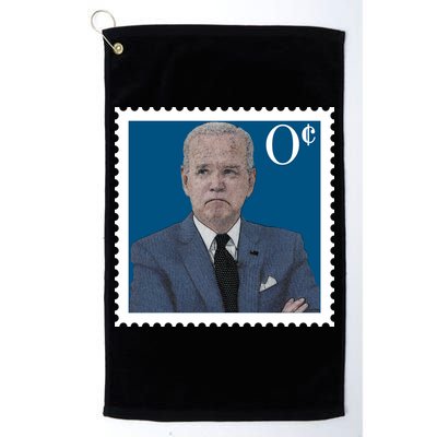 Joe Biden Zero Cents Stamp 0 Funny Worthless President Golf Towel