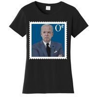 Joe Biden Zero Cents Stamp 0 Funny Worthless President Women's T-Shirt