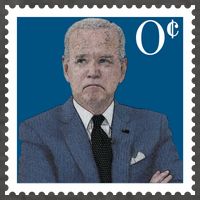 Joe Biden Zero Cents Stamp 0 Funny Worthless President Vector Backpack