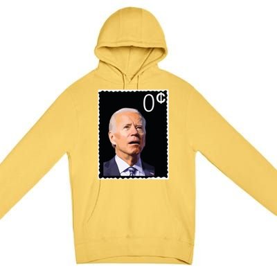 Joe Biden Zero Cents Stamp 0 President Joe Premium Pullover Hoodie