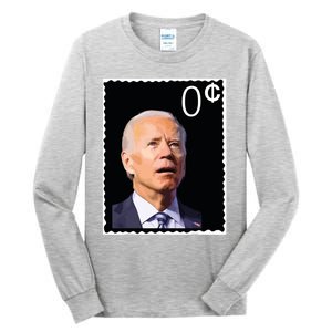 Joe Biden Zero Cents Stamp 0 President Joe Tall Long Sleeve T-Shirt