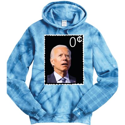 Joe Biden Zero Cents Stamp 0 President Joe Tie Dye Hoodie