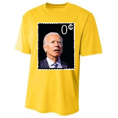 Joe Biden Zero Cents Stamp 0 President Joe Performance Sprint T-Shirt