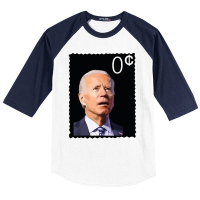 Joe Biden Zero Cents Stamp 0 President Joe Baseball Sleeve Shirt