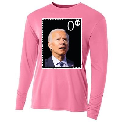 Joe Biden Zero Cents Stamp 0 President Joe Cooling Performance Long Sleeve Crew