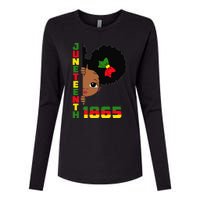 Juneteenth Celebrating 1865 Cute Black Womens Cotton Relaxed Long Sleeve T-Shirt