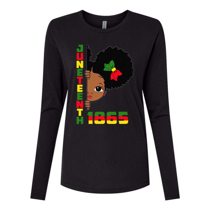 Juneteenth Celebrating 1865 Cute Black Womens Cotton Relaxed Long Sleeve T-Shirt