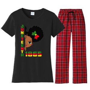 Juneteenth Celebrating 1865 Cute Black Women's Flannel Pajama Set