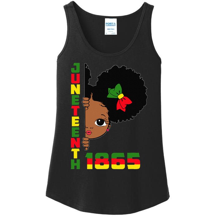 Juneteenth Celebrating 1865 Cute Black Ladies Essential Tank