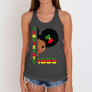 Juneteenth Celebrating 1865 Cute Black Women's Knotted Racerback Tank