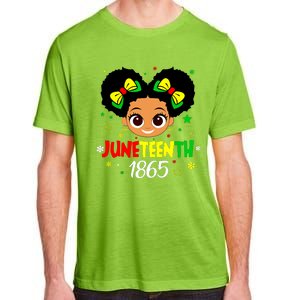 Juneteenth Celebrating 1865 Cute Black Girl Adult ChromaSoft Performance T-Shirt