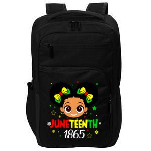 Juneteenth Celebrating 1865 Cute Black Girl Impact Tech Backpack