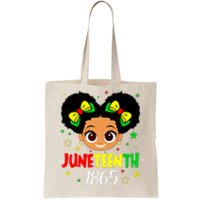 Juneteenth Celebrating 1865 Cute Black Girl Tote Bag