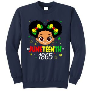 Juneteenth Celebrating 1865 Cute Black Girl Sweatshirt