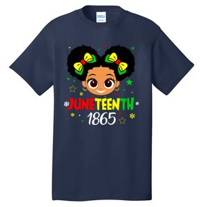 Juneteenth Celebrating 1865 Cute Black Girl Tall T-Shirt