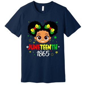 Juneteenth Celebrating 1865 Cute Black Girl Premium T-Shirt