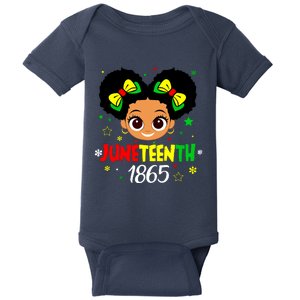 Juneteenth Celebrating 1865 Cute Black Girl Baby Bodysuit