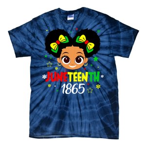 Juneteenth Celebrating 1865 Cute Black Girl Tie-Dye T-Shirt