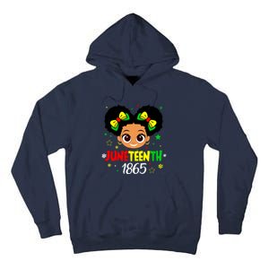 Juneteenth Celebrating 1865 Cute Black Girl Tall Hoodie