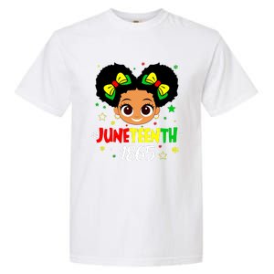 Juneteenth Celebrating 1865 Cute Black Girl Garment-Dyed Heavyweight T-Shirt