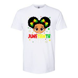 Juneteenth Celebrating 1865 Cute Black Girl Softstyle CVC T-Shirt