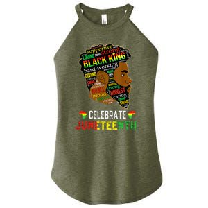 Juneteenth Celebrate 1865 Freedom Black King Fathers Day Women's Perfect Tri Rocker Tank