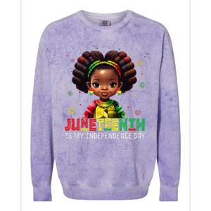 Juneteenth Celebrating 1865 Cute Black wo Colorblast Crewneck Sweatshirt