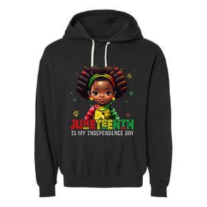 Juneteenth Celebrating 1865 Cute Black wo Garment-Dyed Fleece Hoodie