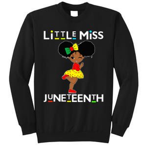 Juneteenth Celebrating 1865 Cute Black Tall Sweatshirt