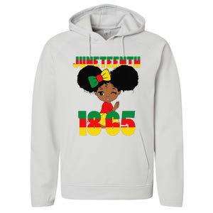 Juneteenth Celebrating 1865 Black Performance Fleece Hoodie