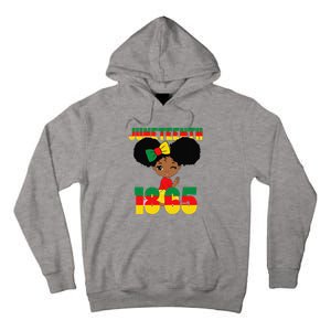 Juneteenth Celebrating 1865 Black Tall Hoodie