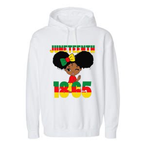 Juneteenth Celebrating 1865 Black Garment-Dyed Fleece Hoodie