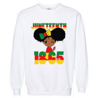 Juneteenth Celebrating 1865 Black Garment-Dyed Sweatshirt