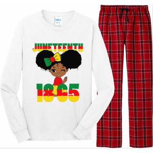 Juneteenth Celebrating 1865 Black Long Sleeve Pajama Set