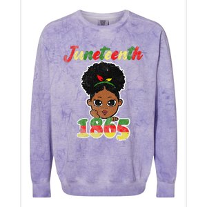 Juneteenth Celebrating 1865 Cute Black African Colorblast Crewneck Sweatshirt