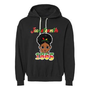 Juneteenth Celebrating 1865 Cute Black African Garment-Dyed Fleece Hoodie