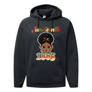 Juneteenth Celebrating 1865 Cute Black African Performance Fleece Hoodie