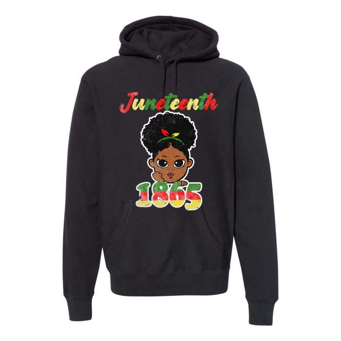 Juneteenth Celebrating 1865 Cute Black African Premium Hoodie